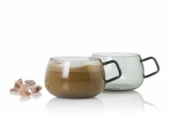 AdHoc 2er Tassse 400ml grau^ Kaffee & Teegläser