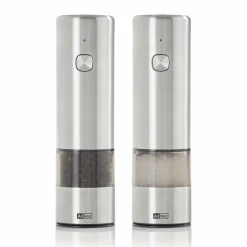 Gewürzmühlen & Streuer>AdHoc Pfeffer- und Salzmühle Set silberfarben