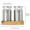 AdHoc Pfeffer-/Salzmühlen Menage braunsilberfarben^ Gewürzmühlen & Streuer