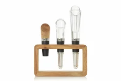 AdHoc Weingenießer Set 3tlg. schwarzbrauntransparent^ Barzubehör