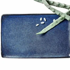 Speiseteller>Aida Teller eckig 31,5x20cm blau