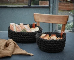 ASA Häkelkorb 26cm schwarz^ Servierkörbe