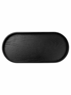 Tabletts>ASA Holztablett oval 35,5cm schwarz