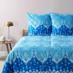 Satin>Bassetti Satin-Bettgarnitur blau