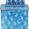 Satin>Bassetti Satin-Bettwäsche blau