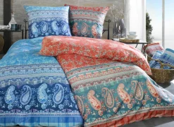 Satin>Bassetti Satin-Bettwäsche blau