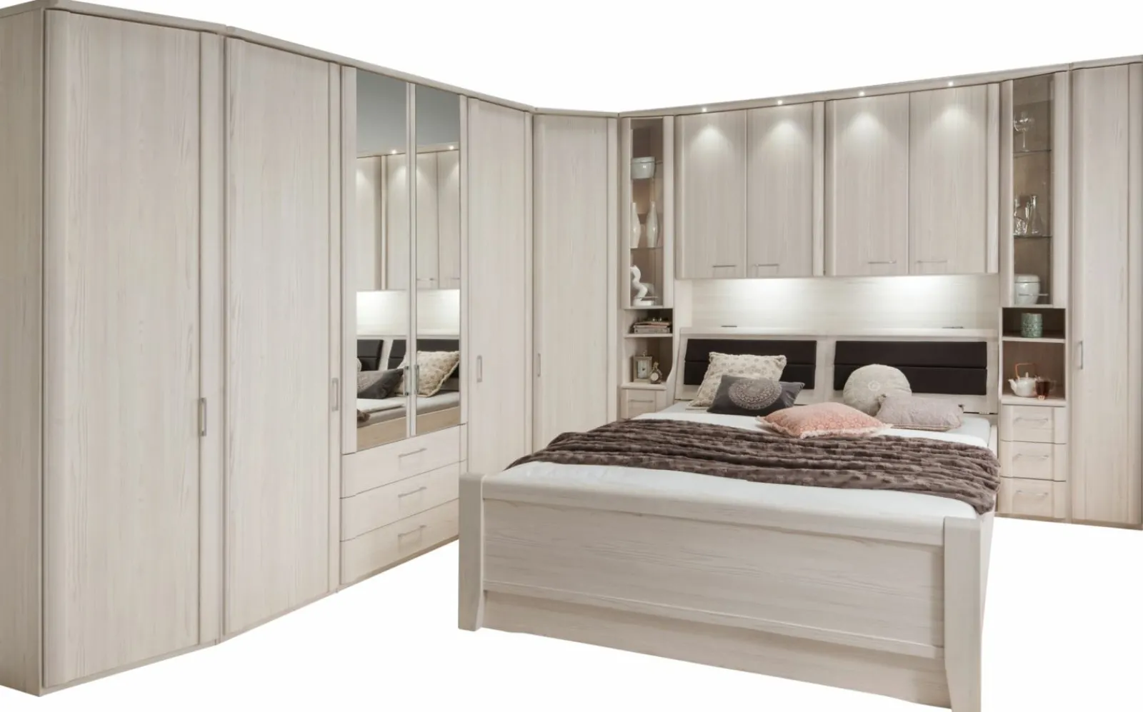 Schlafzimmer-Sets> Überbauschlafzimmer beige