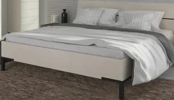 Betten> Bett beigeweiß