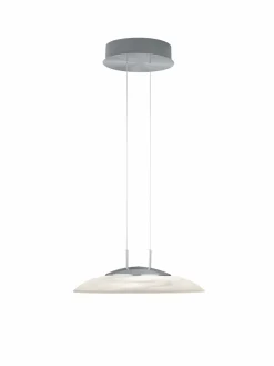 Pendelleuchten>B-Leuchten FINDUS LED-Pendelleuchte 1flg silberfarben