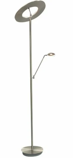Stehleuchten>B-Leuchten LED - Stehleuchte silberfarben