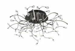 B-Leuchten LED-Deckenleuchte 8flg schwarz^ Deckenleuchten