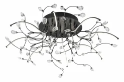 B-Leuchten LED-Deckenleuchte 8flg schwarz^ Deckenleuchten