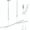 B-Leuchten LED-Pendelleuchte 4flg grau^ Pendelleuchten