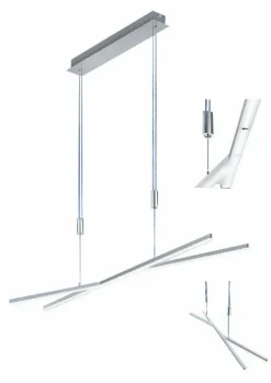 B-Leuchten LED-Pendelleuchte 4flg grau^ Pendelleuchten