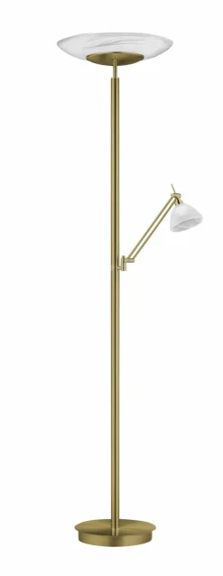 B-Leuchten LED-Stehleuchte 2flg braun^ Stehleuchten