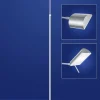 Stehleuchten>B-Leuchten LED-Stehleuchte 1flg silberfarben