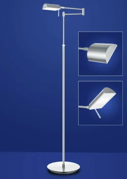 Stehleuchten>B-Leuchten LED-Stehleuchte 1flg silberfarben