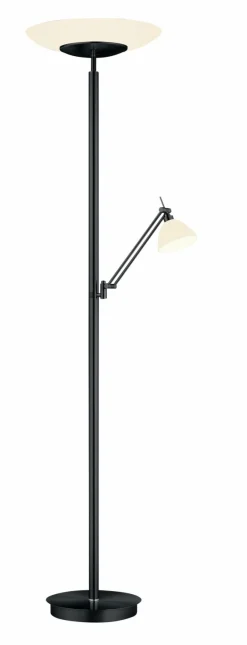 B-Leuchten LED-Stehleuchte 2flg schwarz^ Stehleuchten