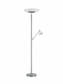 Stehleuchten>B-Leuchten LED-Stehleuchte 2flg silberfarben