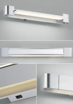 B-Leuchten LED-Wandleuchte 1flg silberfarben^ Wandleuchten