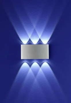B-Leuchten LED-Wandleuchte 6flg silberfarben^ Wandleuchten