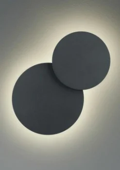Wandleuchten>B-Leuchten LED-Wandleuchte 2flg schwarz