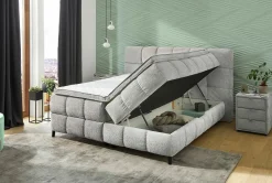 Boxbett grau^ Boxspringbetten|Betten
