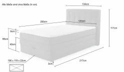 Boxspringbett beige^ Boxspringbetten|Betten