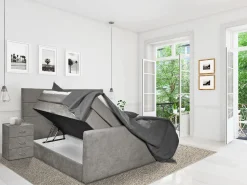 Boxspringbett grau^ Boxspringbetten|Betten