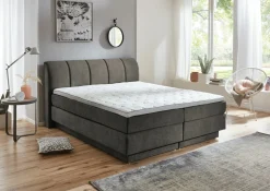 Boxspringbett grau^ Boxspringbetten|Betten