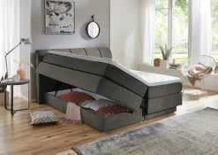 Boxspringbett grau^ Boxspringbetten|Betten