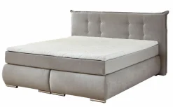 Boxspringbett silberfarben^ Boxspringbetten|Betten