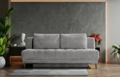 Boxspring-Querschläfer grau^ Sofas & Couches|Schlafsofas