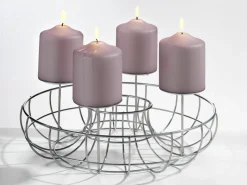 casa NOVA Adventskranz 35cm silberfarben^ Dekoration