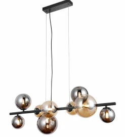 Pendelleuchten>casa NOVA Pendelleuchte 9flg graugoldfarbenschwarz