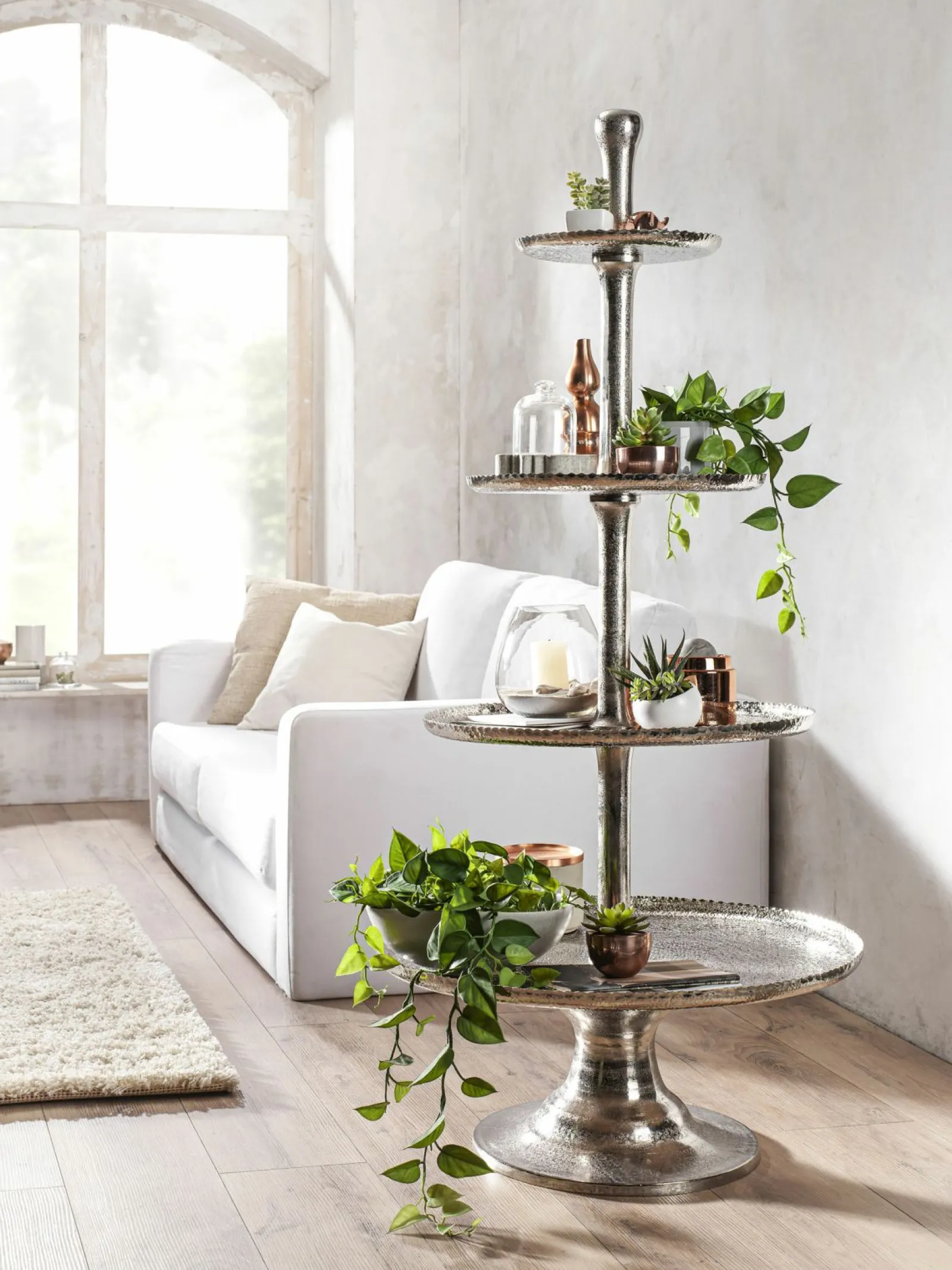 casa NOVA casaNOVA Etagere 130cm silberfarben^ Dekoration