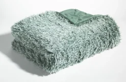 Wohndecken>casa NOVA Fellimitatdecke grün