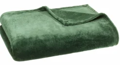 Wohndecken>casa NOVA Flanell-Decke grün