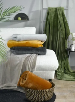 casa NOVA Flanell-Decke grau^ Wohndecken