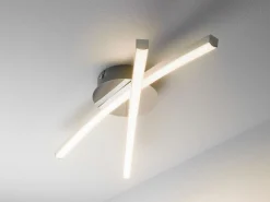 Deckenleuchten>casa NOVA LED-Deckenleuch.2flg silberfarben