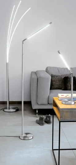 casa NOVA LED-Stehleuchte 3flg silberfarben^ Stehleuchten