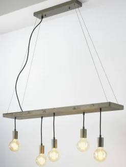 casa NOVA Pendelleuchte 5flg grauschwarz^ Pendelleuchten