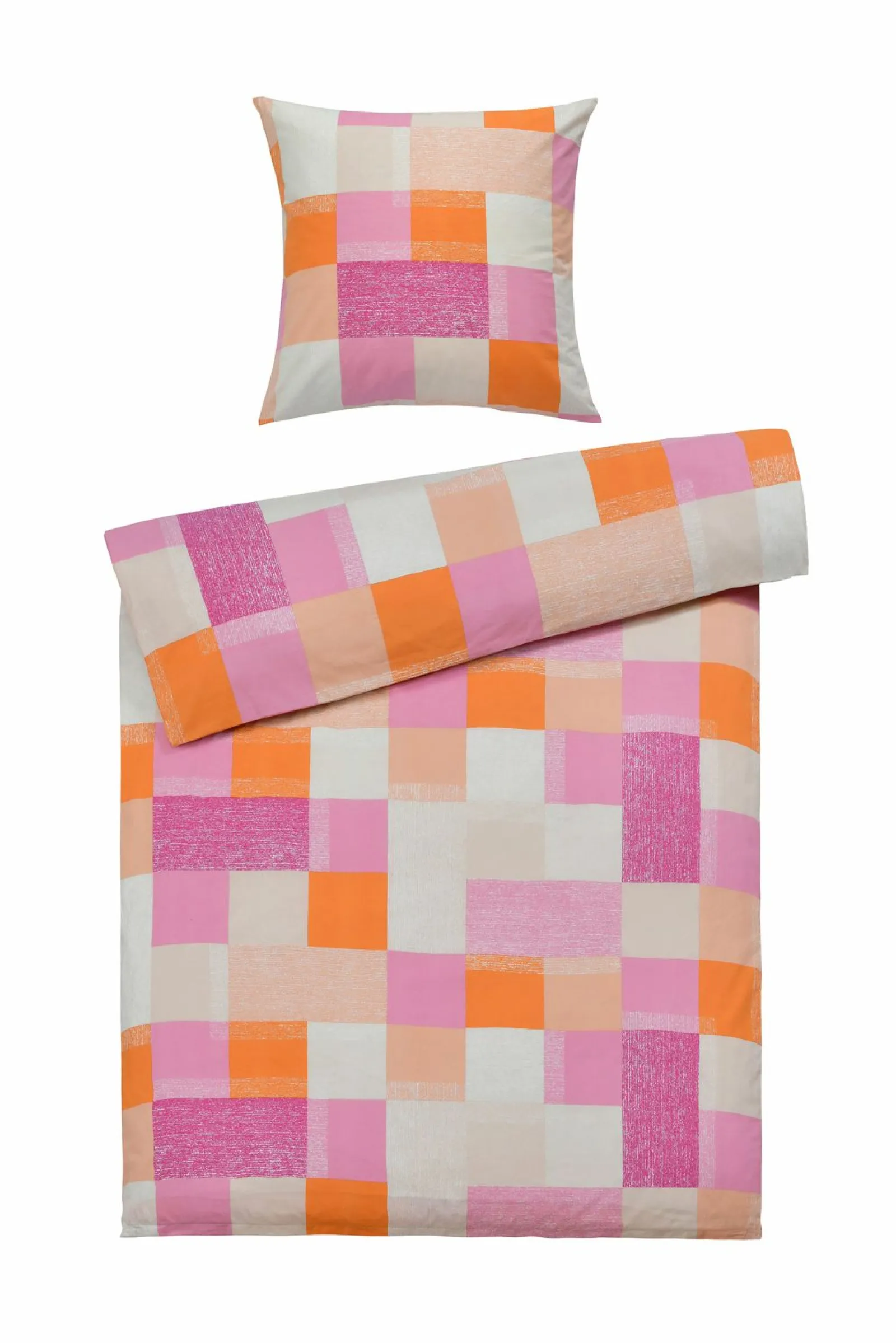 Linon-Renforce>casa NOVA RenforceBettwäsche orangepink