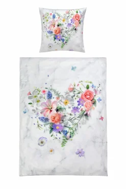 Satin>casa NOVA Satin-Bettwäsche mehrfarbigweiß