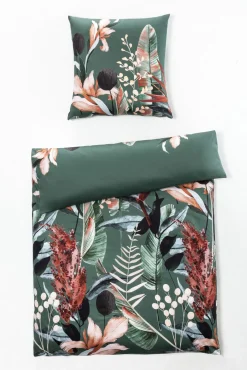 Satin>casa NOVA Satin-Bettwäsche grün