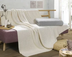 Wohndecken>casa NOVA Strickdecke grau