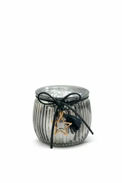 Dekoration>casa NOVA Windlicht 8cm silberfarben