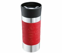 Thermogefäße>Cilio Isoliertrinkbecher 360ml rotschwarzsilberfarben