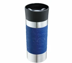 Cilio Isoliertrinkbecher 360ml blauschwarzsilberfarben^ Thermogefäße
