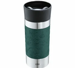 Thermogefäße>Cilio Isoliertrinkbecher 360ml grünschwarzsilberfarben